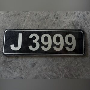 European Jersey British Vintage 1900’s RARE License Plexiglass Plate J 3999